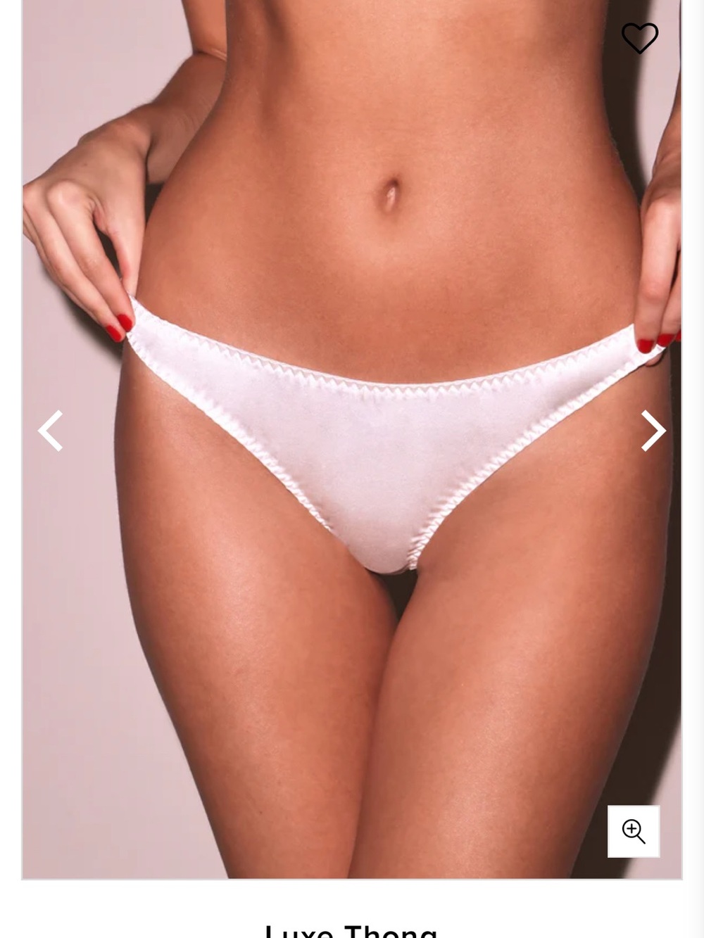 Fleur du Mal White Luxe Satin Thong